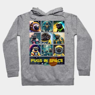 Pugs in Space- version 3 Hoodie